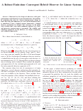 Cover page: A Robust Finite-Time Convergent Hybrid Observer for Linear Systems