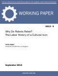 Cover page: Why Do Robots Rebel? The Labor History of a Cultural Icon