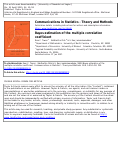 Cover page: Bayes estimation of the multiple correlation coefficient