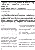 Cover page: Targeted molecular dynamics study of C-loop closure and channel gating in nicotinic receptors.