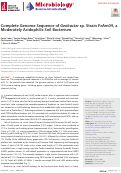 Cover page: Complete Genome Sequence of Geobacter sp. Strain FeAm09, a Moderately Acidophilic Soil Bacterium