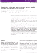 Cover page: Bumble bee pollen use and preference across spatial scales in human‐altered landscapes