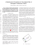 Cover page: A Hamilton-Jacobi Formulation for Time-Optimal Paths of Rectangular Nonholonomic Vehicles