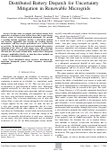 Cover page: Distributed battery dispatch for uncertainty mitigation in renewable microgrids