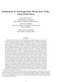 Cover page: Estimation of Autoregressive Roots near Unity using Panel Data