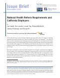 Cover page: National Health Reform Requirements and California Employers