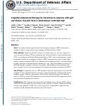 Cover page: Cognitive behavioral therapy for insomnia in veterans with gulf war illness: Results from a randomized controlled trial