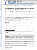 Cover page: Cortisol/DHEA ratio and hippocampal volume: A pilot study in major depression and healthy controls