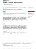 Cover page: GABAA receptor autoimmunity: A multicenter experience