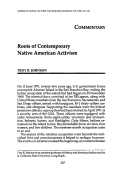 Cover page: Roots of Contemporary Native American Activism