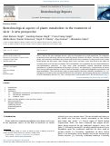 Cover page: Biotechnological aspects of plants metabolites in the treatment of ulcer: A new prospective.