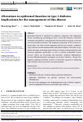 Cover page: Alterations in epidermal function in type 2 diabetes: Implications for the management of this disease