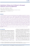 Cover page: Substitution Patterns Are GC-Biased in Divergent Sequences across the Metazoans