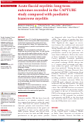 Cover page: Acute flaccid myelitis: long-term outcomes recorded in the CAPTURE study compared with paediatric transverse myelitis