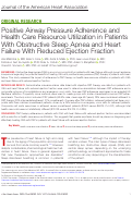 Cover page: Positive Airway Pressure Adherence and Health Care Resource Utilization in Patients With Obstructive Sleep Apnea and Heart Failure With Reduced Ejection Fraction