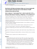 Cover page: Red blood cell folate and plasma folate are not associated with risk of incident colorectal cancer in the Women's Health Initiative observational study