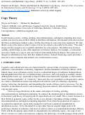 Cover page of Copy theory