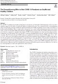 Cover page: The Deconditioning Effect of the COVID-19 Pandemic on Unaffected Healthy Children.