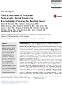 Cover page: Clinical Outcomes of Computed Tomography–Based Volumetric Brachytherapy Planning for Cervical Cancer