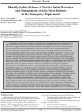 Cover page: Identify-Isolate-Inform: A Tool for Initial Detection and Management of Zika Virus Patients in the Emergency Department