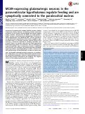 Cover page: MC4R-expressing glutamatergic neurons in the paraventricular hypothalamus regulate feeding and are synaptically connected to the parabrachial nucleus.