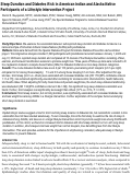 Cover page: Sleep Duration and Diabetes Risk in American Indian and Alaska Native Participants of a Lifestyle Intervention Project