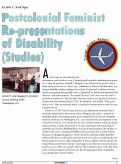 Cover page: Postcolonial Feminist Re-presentation of Disability (Studies)