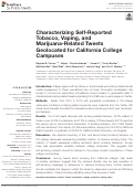 Cover page: Characterizing Self-Reported Tobacco, Vaping, and Marijuana-Related Tweets Geolocated for California College Campuses