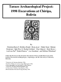 Cover page: Taraco Archaeological Project: 1998 Excavations at Chiripa, Bolivia