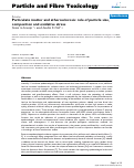 Cover page: Particulate matter and atherosclerosis: Role of particle size, composition and oxidative stress