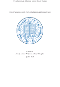 Cover page of Critical Formalism: Article 21(3) at the International Criminal Court