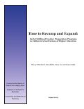 Cover page: Time to Revamp and Expand: Early Childhood Teacher Preparation Programs in California's Institutions of Higher Education