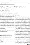 Cover page: Iron isotope analysis of red and black pigments on pottery in Nasca, Peru