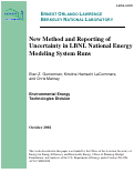 Cover page: New Method and Reporting of Uncertainty in LBNL National Energy 
Modeling System Runs