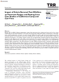 Cover page of Impact of Debris Removal Post-Wildfires on Pavement Fatigue and Rutting Lives: Case Studies of Californiaâs Camp and Carr Fires