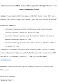 Cover page: A Systematic Review and Meta-Analysis of Smoking and Circulating Sex Hormone Levels Among Premenopausal Women.