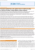 Cover page: Permanent standard time is the optimal choice for health and safety: an American Academy of Sleep Medicine position statement.