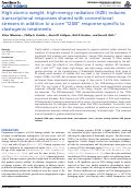 Cover page: High atomic weight, high-energy radiation (HZE) induces transcriptional responses shared with conventional stresses in addition to a core “DSB” response specific to clastogenic treatments