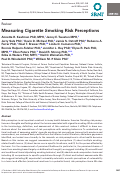 Cover page: Measuring Cigarette Smoking Risk Perceptions