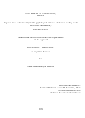 Cover page: Response time and variability in the psychological inference of decision making under uncertainty and memory.