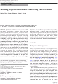 Cover page: Modeling progression in radiation-induced lung adenocarcinomas