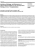 Cover page: Incidence, Etiology, and Outcomes of Altered Mental Status in the Perioperative Setting of Liver Transplantation