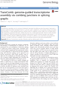 Cover page: TransComb: genome-guided transcriptome assembly via combing junctions in splicing graphs