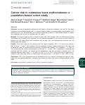 Cover page: Cancer risk in cutaneous lupus erythematosus: a population-based cohort study.