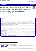 Cover page: Parallel and non-parallel changes of the gut microbiota during trophic diversification in repeated young adaptive radiations of sympatric cichlid fish.