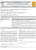 Cover page: Acute neuroretinitis as a delayed manifestation of tubulointerstitial nephritis and uveitis syndrome