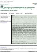 Cover page: Pain in chronic liver disease compared to other chronic conditions: Results from a contemporary nationally representative cohort study.