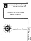 Cover page: Indoor Environment Program - 1990 Annual Report