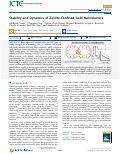 Cover page: Stability and Dynamics of Zeolite-Confined Gold Nanoclusters.