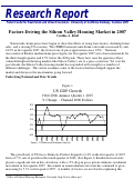 Cover page of Factors Driving the Silicon Valley Housing Market in 2007